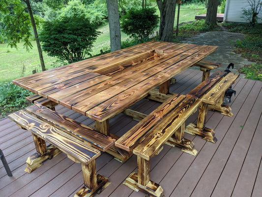 Custom Size Picnic Table and Benches